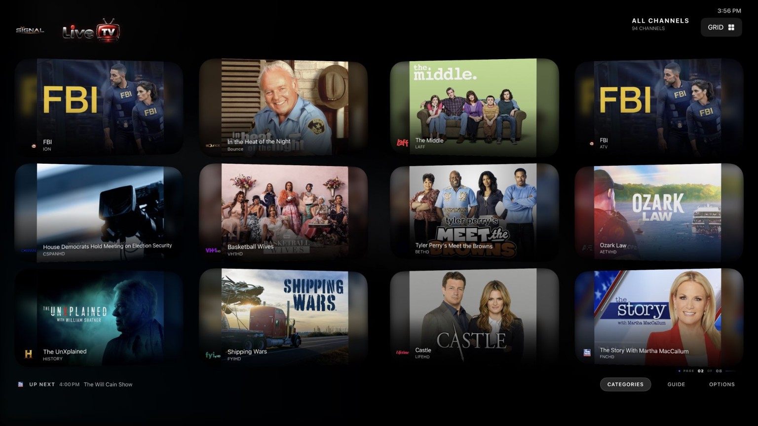 Signal app: Channel browsing