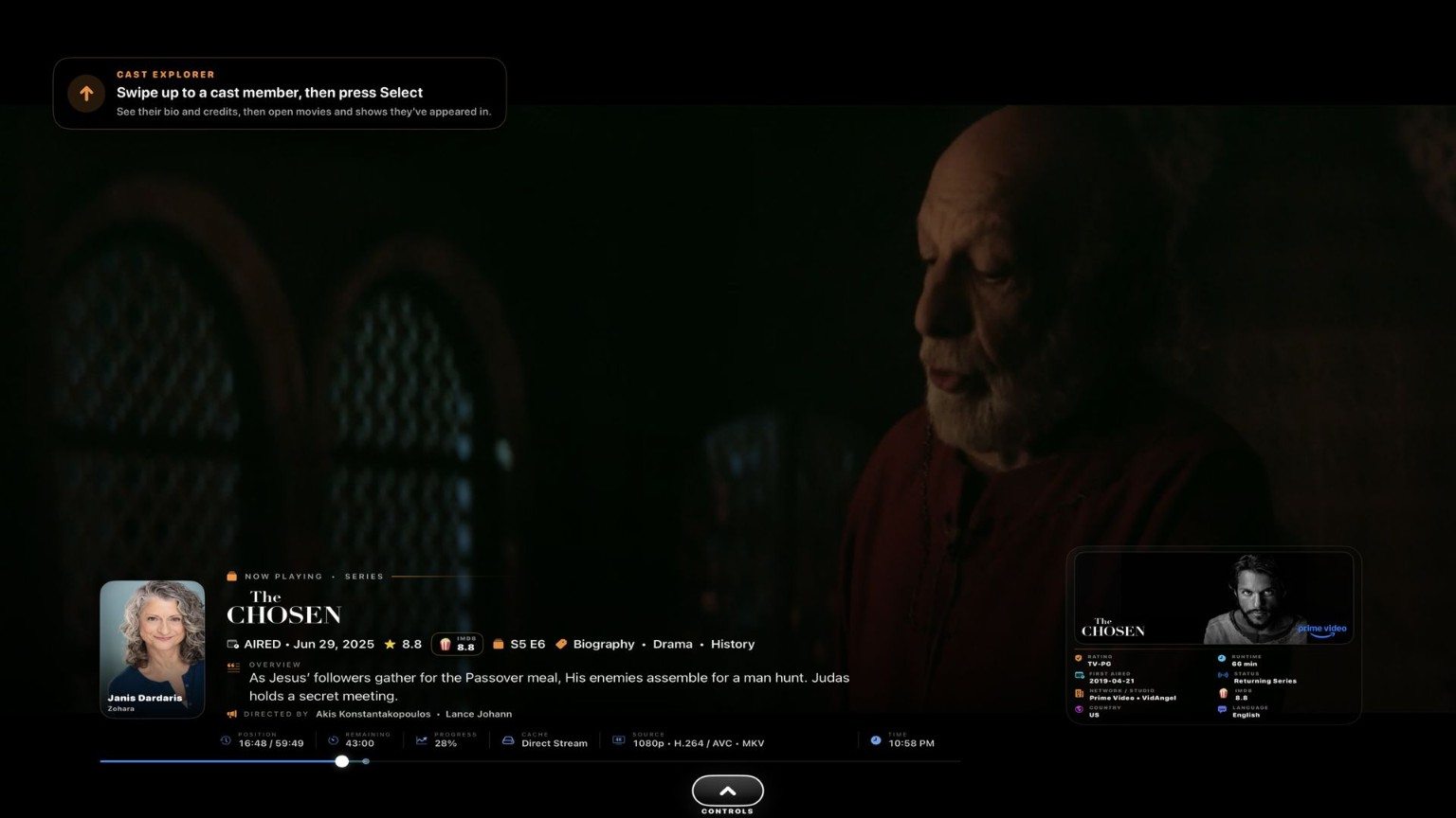 Actual Signal tvOS screenshot showing Your services, in one place.